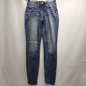 Silver Jeans Suki Skinny W25 L29 Light Wash Stretch M93616EDK358 Embroidered